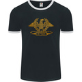 SPQR Eagle Gym Bodybuilding Training Mens Ringer T-Shirt FotL Black/White