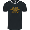 SPQR Eagle Gym Bodybuilding Training Mens Ringer T-Shirt FotL Black/White