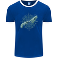 Alien Creation of Adam Parody UFO Mens Ringer T-Shirt FotL Royal Blue/White