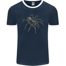 A Tarantula Spider Mens Ringer T-Shirt FotL Navy Blue/White