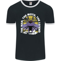 Purple Mothman Mens Ringer T-Shirt FotL Black/White