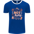 Not a Food Belly New Baby Pregnancy Pregnant Mens Ringer T-Shirt FotL Royal Blue/White