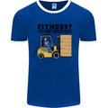 Forklift Driver I Lift Heavy Weights Funny Mens Ringer T-Shirt Royal Blue/White