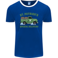 St Patricks Beer Delivery Funny Alcohol Guinness Mens Ringer T-Shirt FotL Royal Blue/White