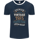 Premium Vintage 38th Birthday 1985 Mens Ringer T-Shirt FotL Navy Blue/White
