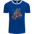 A Steampunk Wolf Mens Ringer T-Shirt FotL Royal Blue/White