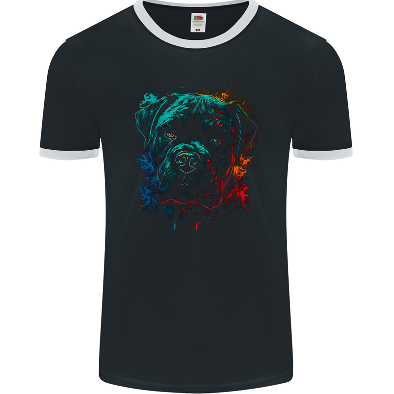 A Cane Corso Dog Mens Ringer T-Shirt FotL Black/White