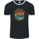 70th Birthday  Vintage Made In 1953 Mens Ringer T-Shirt FotL Black/White