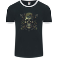 Skull From the Darkness Mens Ringer T-Shirt FotL Black/White