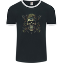 Skull From the Darkness Mens Ringer T-Shirt FotL Black/White