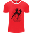 Noctiphobia Phobia of Night Halloween Mens Ringer T-Shirt Red/White
