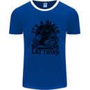 Its a Black Cat Thing Halloween Mens Ringer T-Shirt Royal Blue/White