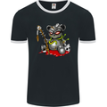 Voodoo Doll Skull Koala Bear Spirits Halloween Mens Ringer T-Shirt FotL Black/White