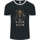 Terror of Death Skull Demon Mens Ringer T-Shirt FotL Black/White