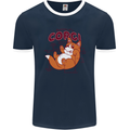 Corgi Anatomy Dog Mens Ringer T-Shirt FotL Navy Blue/White
