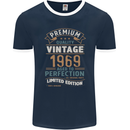 Premium Vintage 54th Birthday 1969 Mens Ringer T-Shirt FotL Navy Blue/White