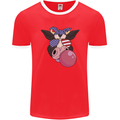 Bubblegum Cow American Shades & Bubble Gum Mens Ringer T-Shirt FotL Red/White