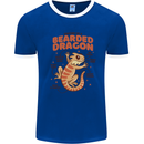 Bearded Dragon Anatomy Lizards, Reptiles, Mens Ringer T-Shirt Royal Blue/White
