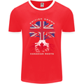 British Grown Canadian Roots Canada Flag Mens Ringer T-Shirt FotL Red/White