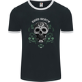 Good Death DOTD Day of the Dead Sugar Skull Mens Ringer T-Shirt FotL Black/White