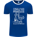 Funny This Princess Wears Ice Skates Skater Mens Ringer T-Shirt FotL Royal Blue/White