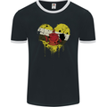 Love Brunei Flag Bruneian Day Football Mens Ringer T-Shirt FotL Black/White