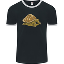A Brown Tortoise Mens Ringer T-Shirt FotL Black/White