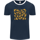 Chicken Nugget Dinosaurs Mens Ringer T-Shirt FotL Navy Blue/White