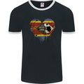 Love Swaziland Flag Swazi Day Football Mens Ringer T-Shirt FotL Black/White