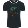 A Colourful Cane Corso Dog Mens Ringer T-Shirt FotL Black/White