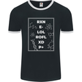 Funny Science RXN E- LOL ROFL XD P+ Geek Mens Ringer T-Shirt FotL Black/White