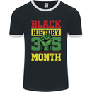 Black History Month Lives Matter Mens Ringer T-Shirt FotL Black/White
