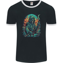 The Grim Reaper Skull Mens Ringer T-Shirt FotL Black/White
