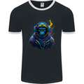 Astro Kong Spaceman Ape Astronaut Mens Ringer T-Shirt FotL Black/White