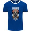 Anubis God of the Dead Ancient Egyptian Egypt Mens Ringer T-Shirt FotL Royal Blue/White