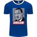 Dream Martin Luther King Black Lives Matter Mens Ringer T-Shirt FotL Royal Blue/White