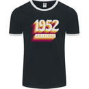 Retro 71st Birthday Original 1952 Mens Ringer T-Shirt FotL Black/White