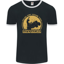 Lawn Ranger Funny Gardener Gardening Mens Ringer T-Shirt FotL Black/White