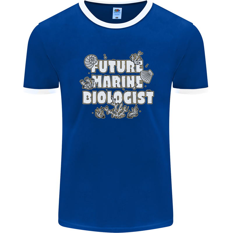 Future Marine Biologist Mens Ringer T-Shirt FotL Royal Blue/White
