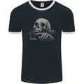 Drowning Skull Im Fine Mens Ringer T-Shirt FotL Black/White