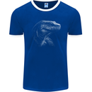 A Komodo Dragon Mens Ringer T-Shirt FotL Royal Blue/White