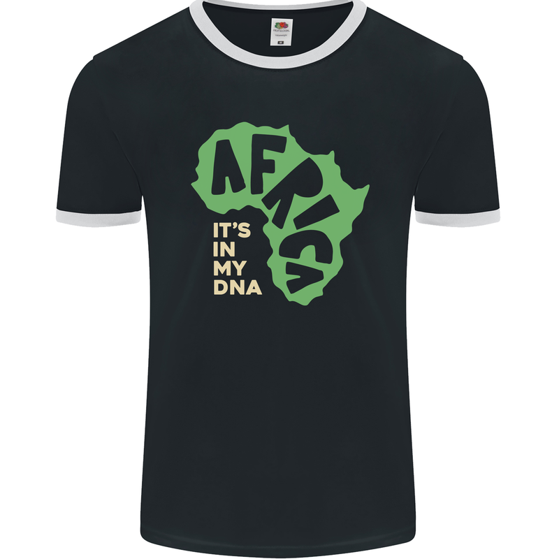 In My DNA Juneteenth Black Lives Matter African Mens Ringer T-Shirt FotL Black/White