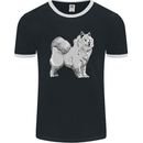 A Samoyed Dog Mens Ringer T-Shirt FotL Black/White
