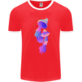 Psychedelic Magic Mushrooms LSD Mens Ringer T-Shirt FotL Red/White