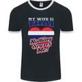 Nothing Scares Me My Wife is Thai Thailand Mens Ringer T-Shirt FotL Black/White