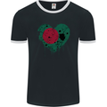 Love Bangladesh Flag Bangladeshi Day Football Mens Ringer T-Shirt FotL Black/White