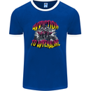 Quad Biking Adrenaline ATV Biker Off Road Mens Ringer T-Shirt FotL Royal Blue/White