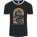 Year of the Dragon Chinese New Year Mens Ringer T-Shirt FotL Black/White