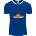 Im Just Here for the Savasana Funny Yoga Mens Ringer T-Shirt Royal Blue/White