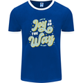 Joy On the Way New Baby Pregnancy Pregnant Mens Ringer T-Shirt FotL Royal Blue/White